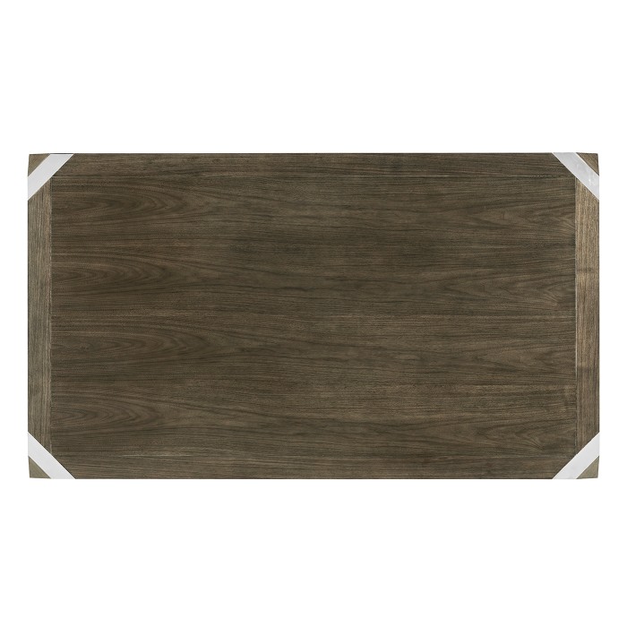 Bevelled Dark Grey Walnut Dining Table 84
