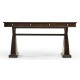 Black Eucalyptus & Silver Espresso Desk with Wood Stretcher