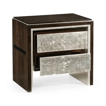 Black Eucalyptus & Silver Espresso Nightstand with Drawers