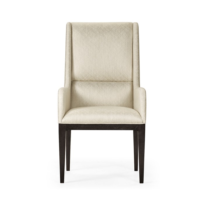 Geometric Channel Back Arm Chair
