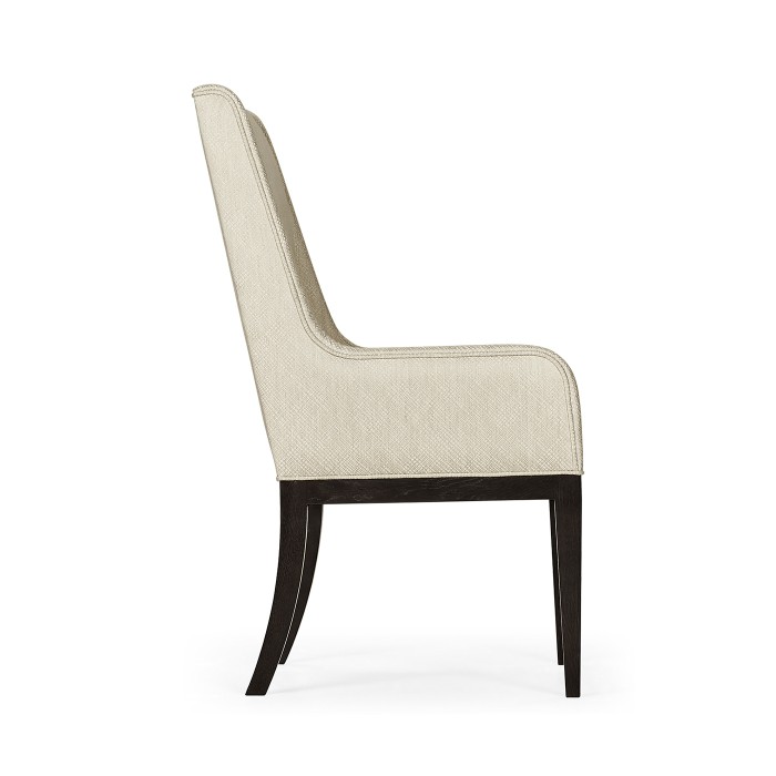 Geometric Channel Back Arm Chair