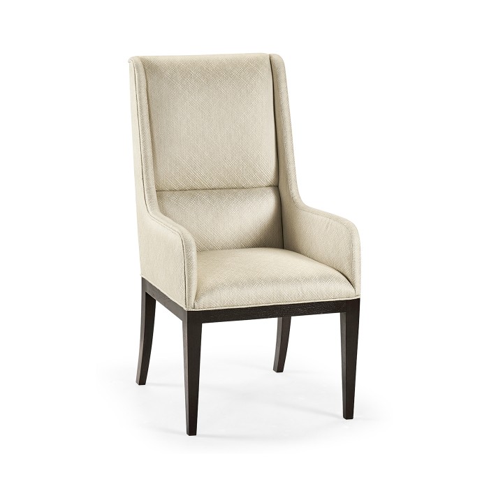 Geometric Channel Back Arm Chair