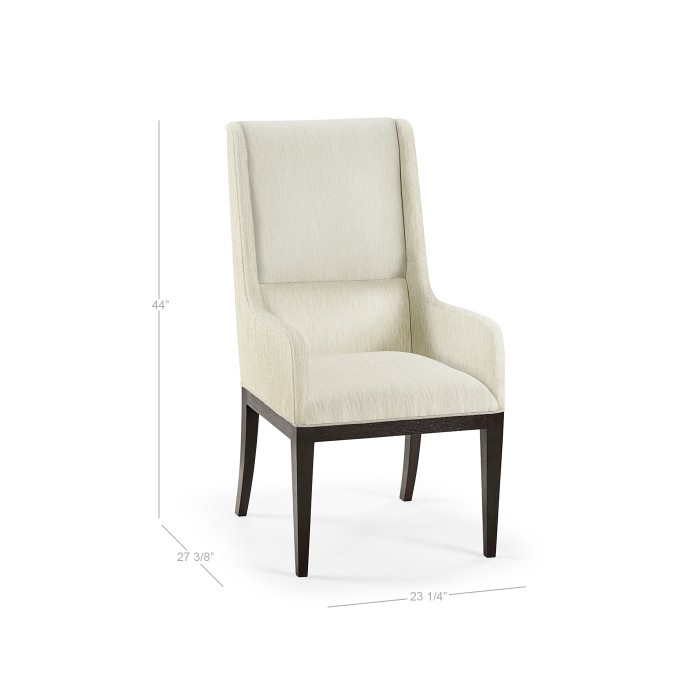 Geometric Channel Back Arm Chair