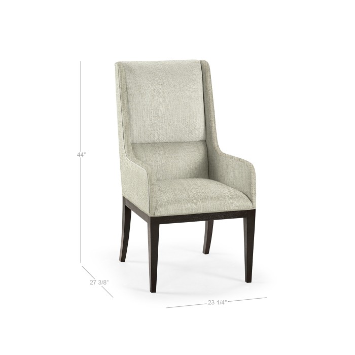 Geometric Channel Back Arm Chair