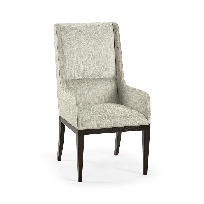 Geometric Channel Back Arm Chair