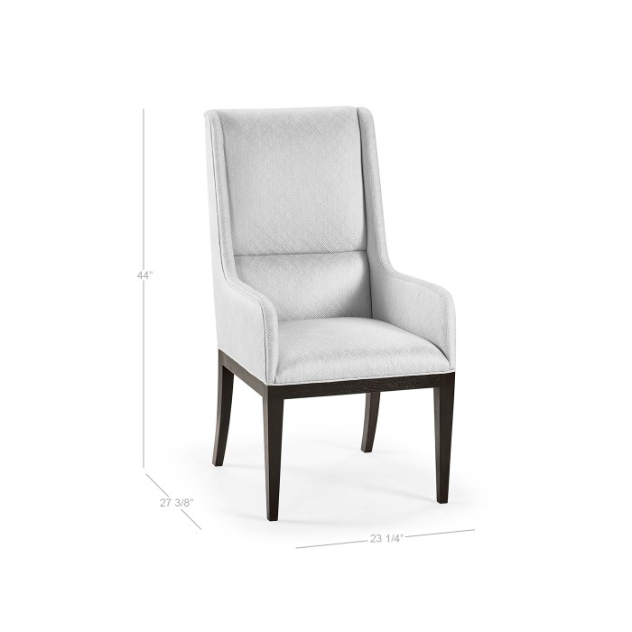 Geometric Channel Back Arm Chair