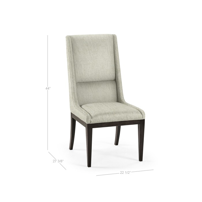 Geometric Channel Back Side Chair
