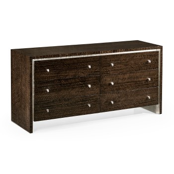 Black Eucalyptus Dresser with Six Drawers