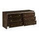 Black Eucalyptus Dresser with Six Drawers