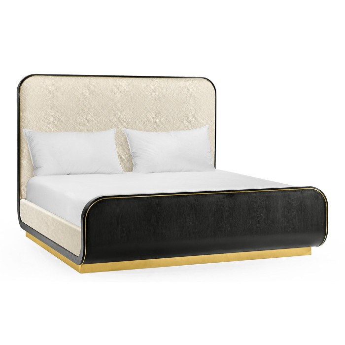 Fusion Curved Ebonised Oak UK King Bed