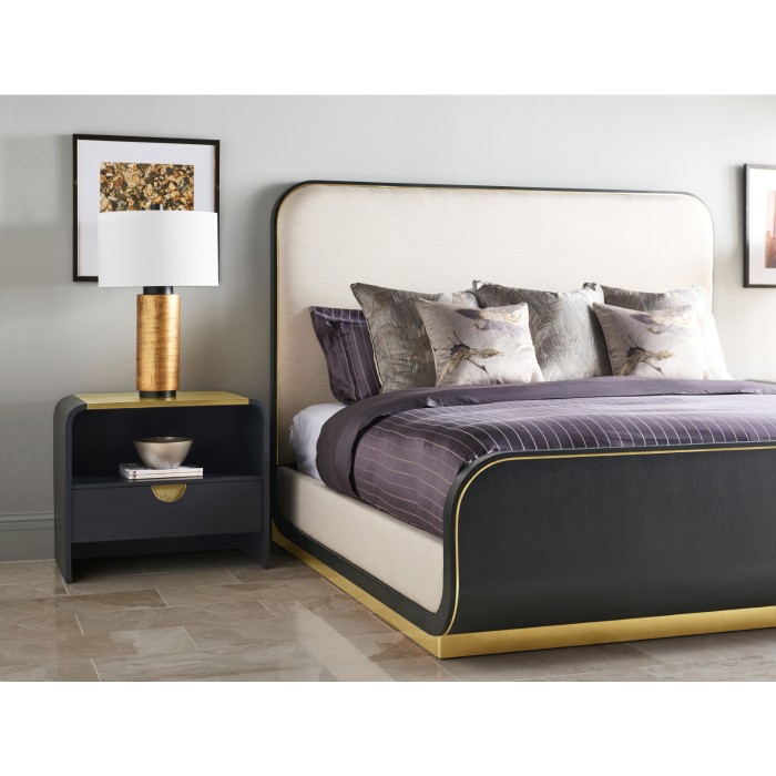 Fusion Curved Ebonised Oak UK King Bed
