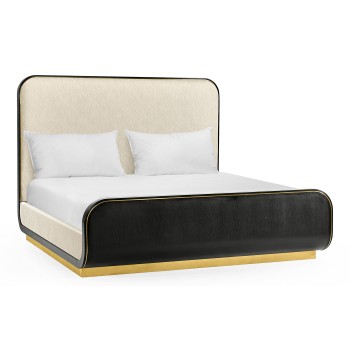 Fusion Curved Ebonised Oak US King Bed