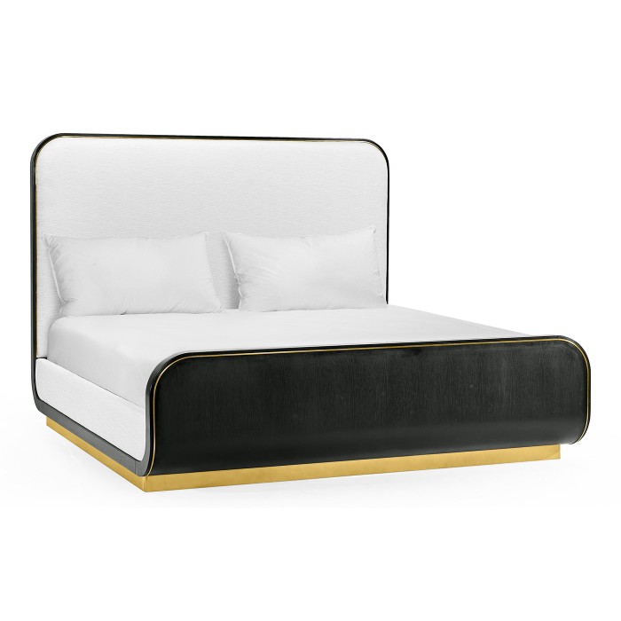 Fusion Curved Ebonised Oak US King Bed