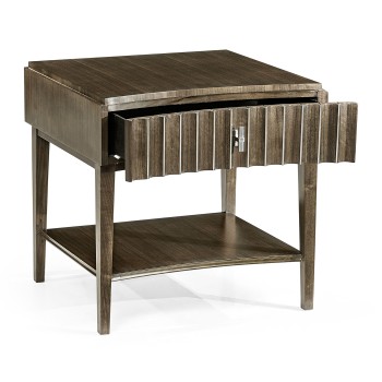 Gatsby Reeded End Table with Shelf