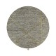 Geometric Circular Dark French Oak End Table with Drawer