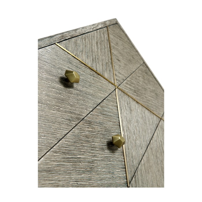 Geometric Transitional Bedside Chest