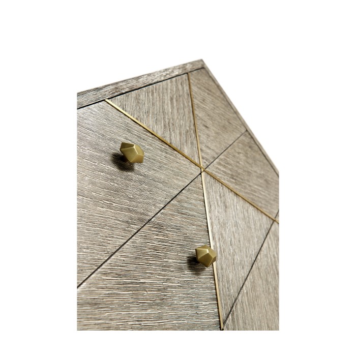 Geometric Transitional Bedside Chest