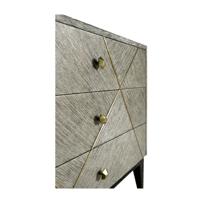 Geometric Transitional Bedside Chest