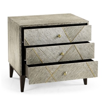 Geometric Transitional Bedside Chest