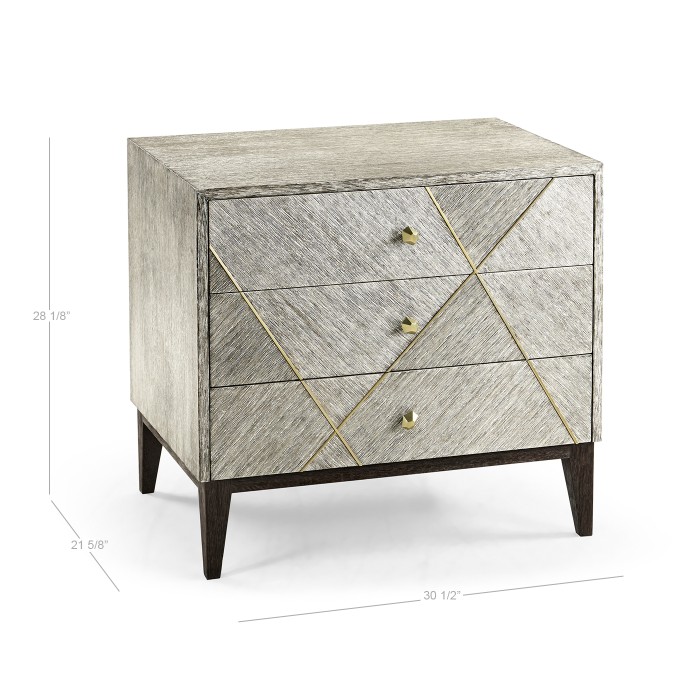 Geometric Transitional Bedside Chest