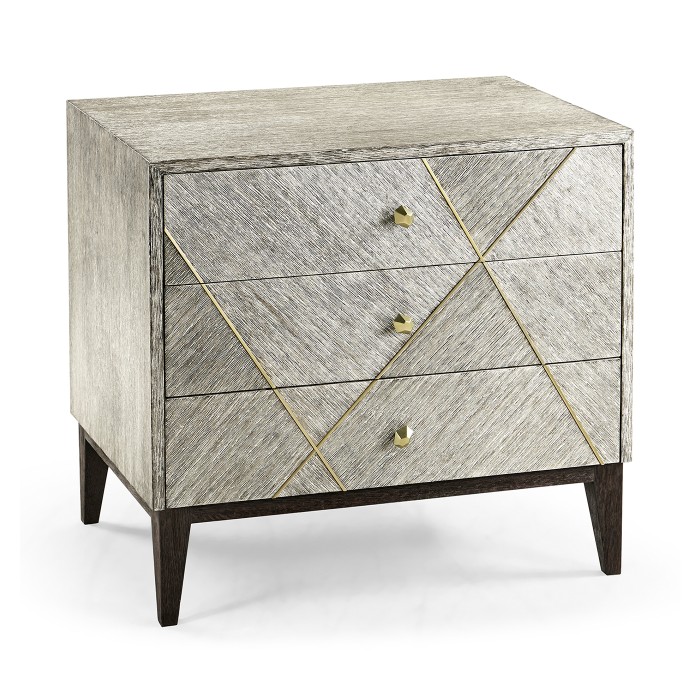 Geometric Transitional Bedside Chest