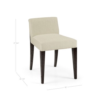 Geometric Dark Mocha Oak Vanity Chair