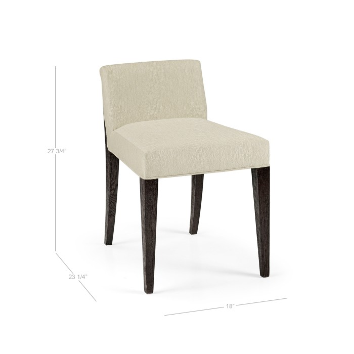 Geometric Dark Mocha Oak Vanity Chair