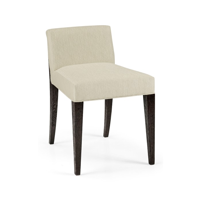 Geometric Dark Mocha Oak Vanity Chair