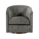 Geometric Dark Mocha Oak Swivel Chair