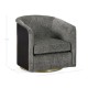 Geometric Dark Mocha Oak Swivel Chair