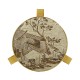 Fusion Rectangular Chinoiserie Antique Etched Brass Dining Table 87