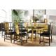 Fusion Rectangular Chinoiserie Antique Etched Brass Dining Table 87