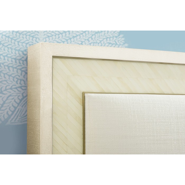 Tideline Bone & Linen-Blend Upholstered UK King Bed