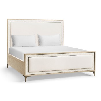 Tideline Bone & Linen-Blend Upholstered Bed