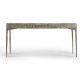 Cnoidal Cane Carved Metal Desk