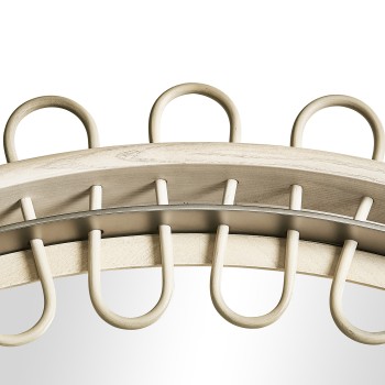 Vorticity Oval Rattan Mirror
