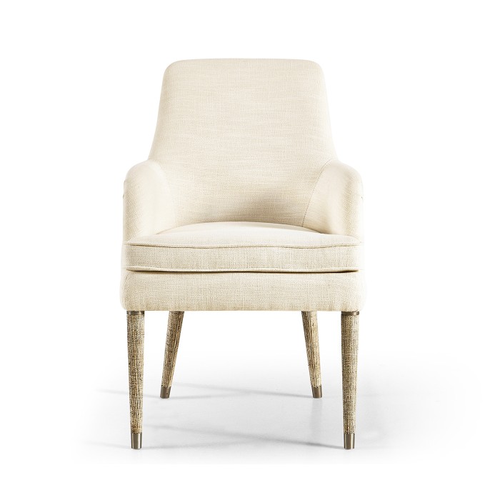 Shoal Linen & Grasscloth Host Chair