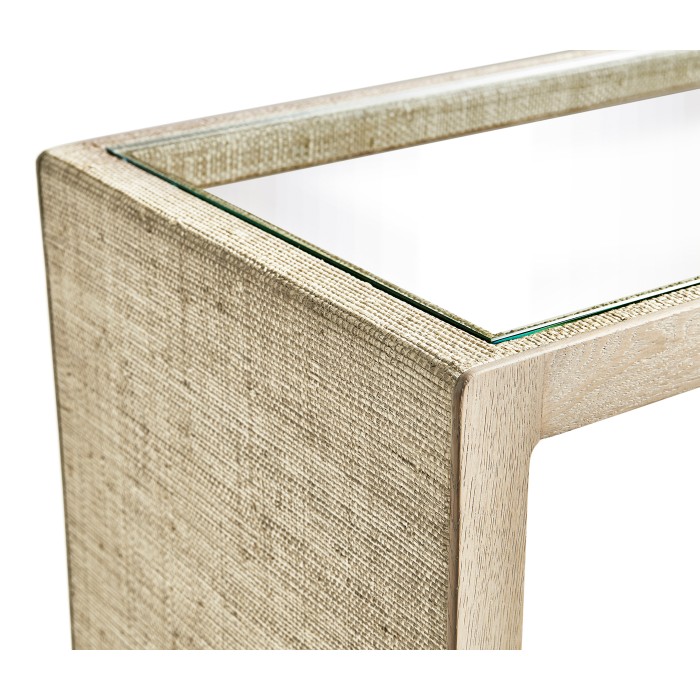 Arch Grasscloth Console Table