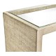Arch Grasscloth Console Table