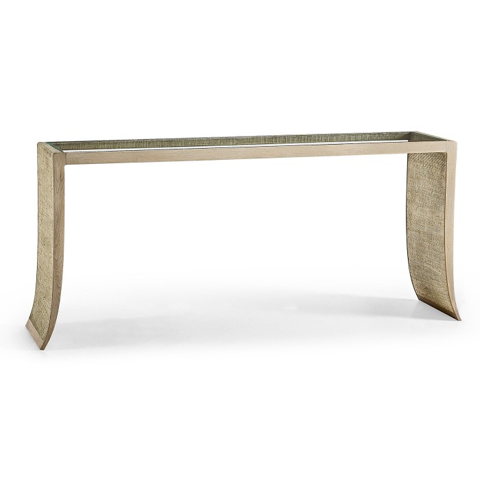Arch Grasscloth Console Table