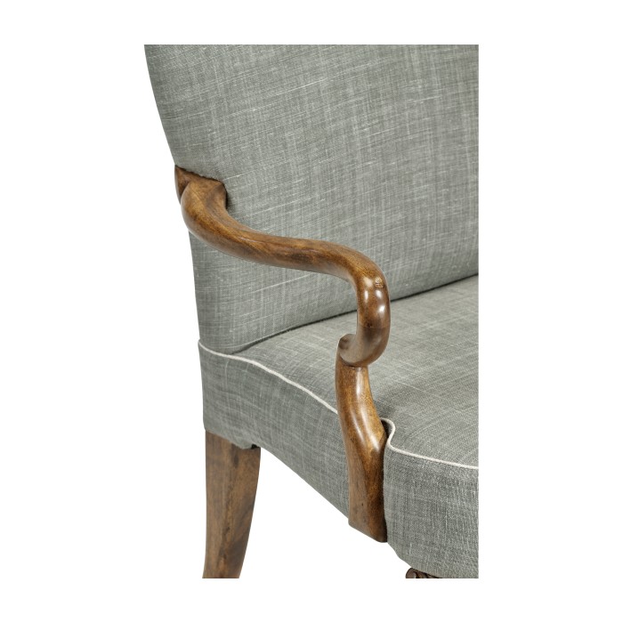 Gunby Grey Fruitwood Dining Arm Chair