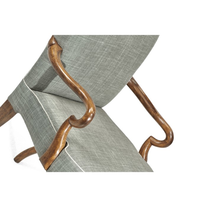 Gunby Grey Fruitwood Dining Arm Chair