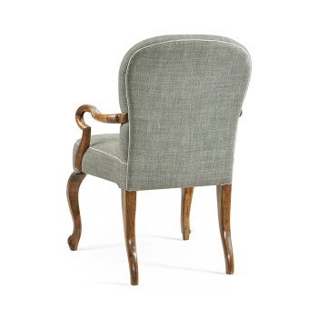 Gunby Grey Fruitwood Dining Arm Chair