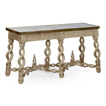 Purbeck Grey Oak Console