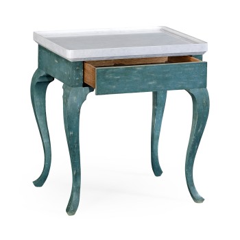 Hemsley table white marble