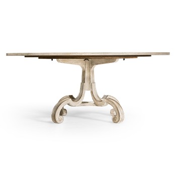 Lacock Venetian White Oak Dining Table with Silver Gilding 71