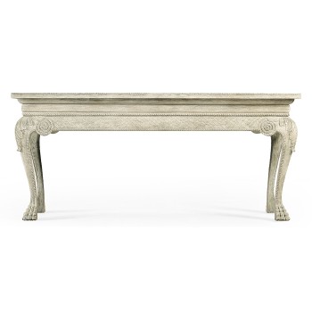York Venetian White Oak Console