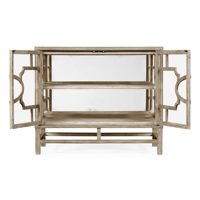Hewlett Grey Oak Glazed Cabinet