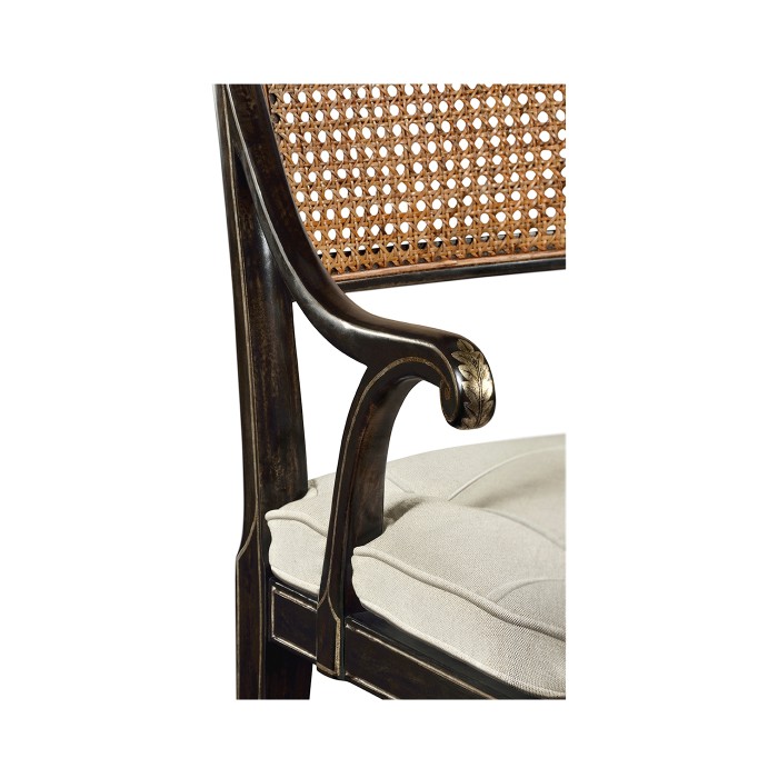 Linden Charcoal Wash Dining Arm Chair
