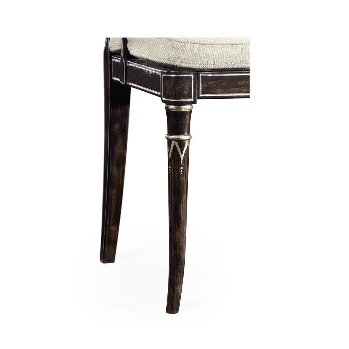 Linden Charcoal Wash Dining Arm Chair